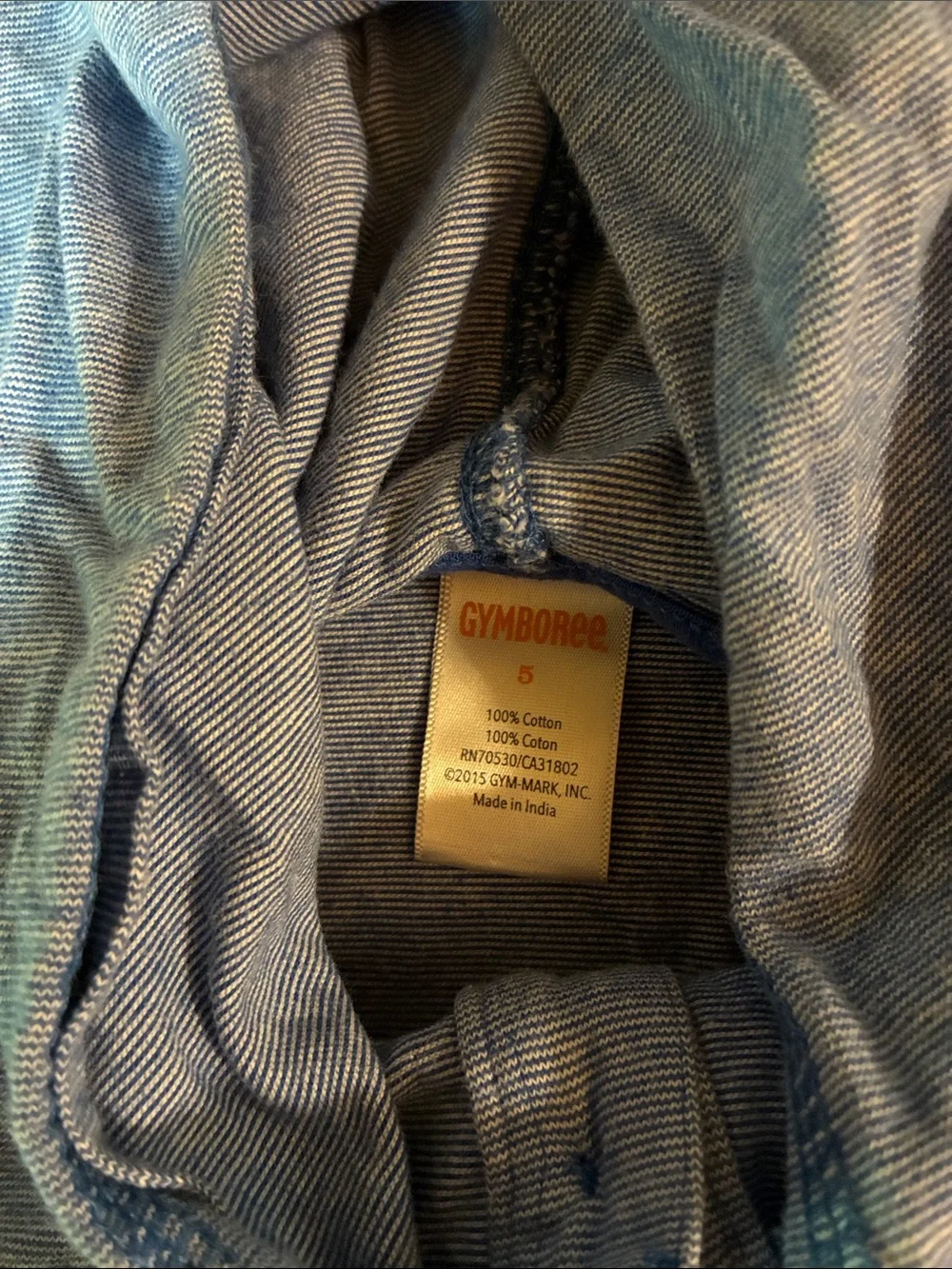 Gymboree Kids Lightweight Blue Long Sleeve Hooded Henley Top Size 5
